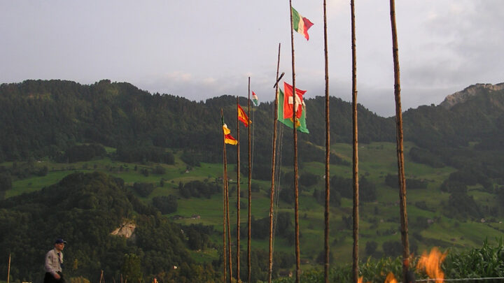 Flaggenmasten auf dem WFIS Eurocamp 2006